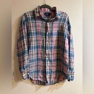 Ralph Lauren Multicolor Plaid Casual Button Down Shirt